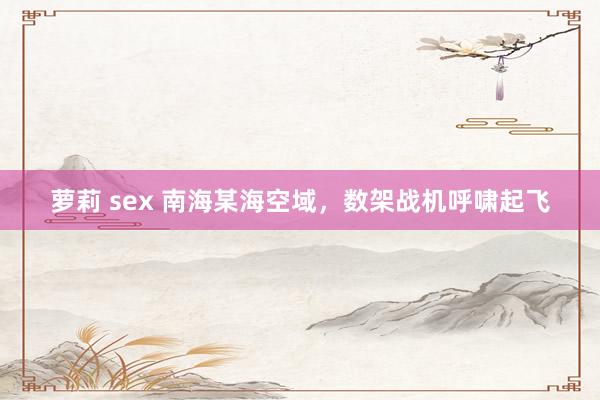 萝莉 sex 南海某海空域，数架战机呼啸起飞