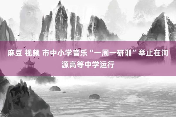 麻豆 视频 市中小学音乐“一周一研训”举止在河源高等中学运行