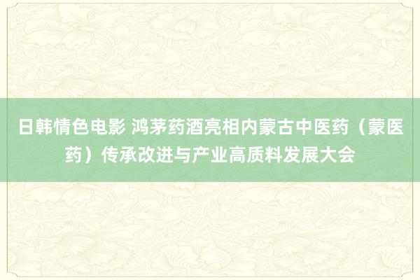 日韩情色电影 鸿茅药酒亮相内蒙古中医药（蒙医药）传承改进与产业高质料发展大会