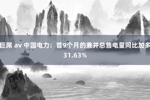 巨屌 av 中国电力：首9个月的兼并总售电量同比加多31.63%