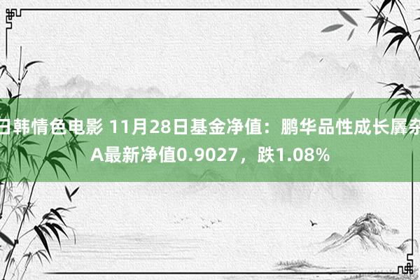 日韩情色电影 11月28日基金净值：鹏华品性成长羼杂A最新净值0.9027，跌1.08%