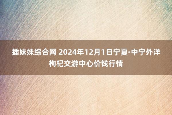 插妹妹综合网 2024年12月1日宁夏·中宁外洋枸杞交游中心价钱行情