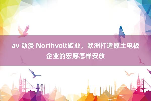 av 动漫 Northvolt歇业，欧洲打造原土电板企业的宏愿怎样安放