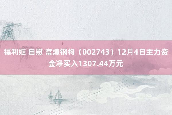 福利姬 自慰 富煌钢构（002743）12月4日主力资金净买入1307.44万元