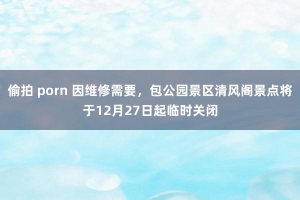 偷拍 porn 因维修需要，包公园景区清风阁景点将于12月27日起临时关闭