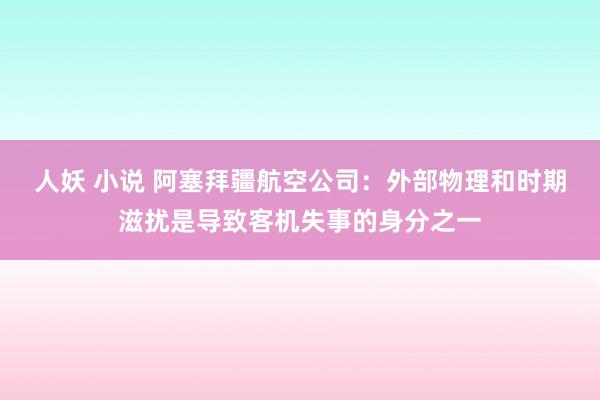 人妖 小说 阿塞拜疆航空公司：外部物理和时期滋扰是导致客机失事的身分之一