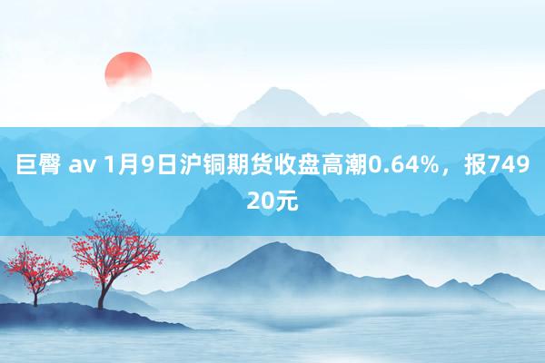 巨臀 av 1月9日沪铜期货收盘高潮0.64%，报74920元