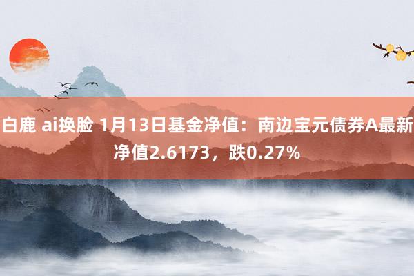 白鹿 ai换脸 1月13日基金净值：南边宝元债券A最新净值2.6173，跌0.27%